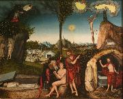 Lucas Cranach The Law and the Gospel oil painting artist